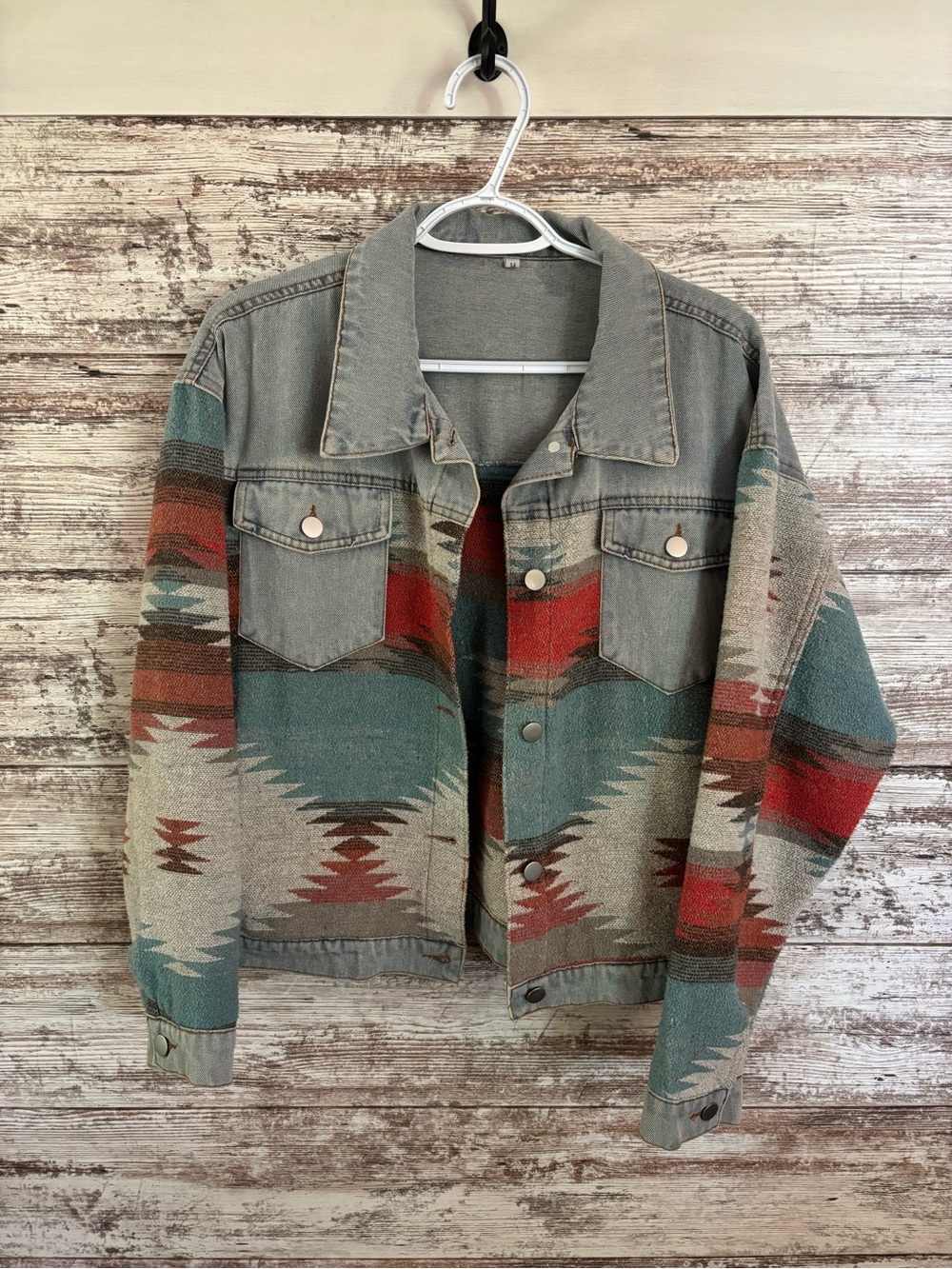 Women’s Western Aztec Denim Jacket